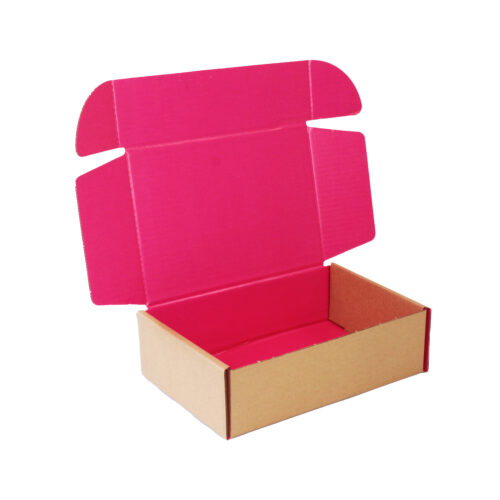 10x7x3” <br>Hot Pink Single Wall Printed Gift Boxes <br>25x18x8cm