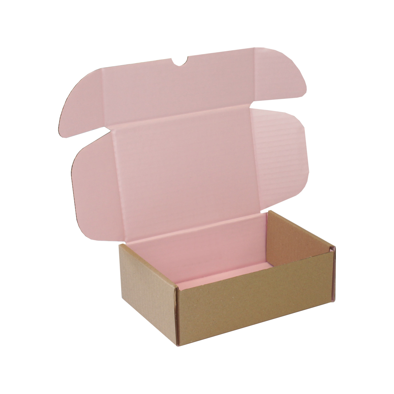 7x5x2.5" baby pink single wall gift box open