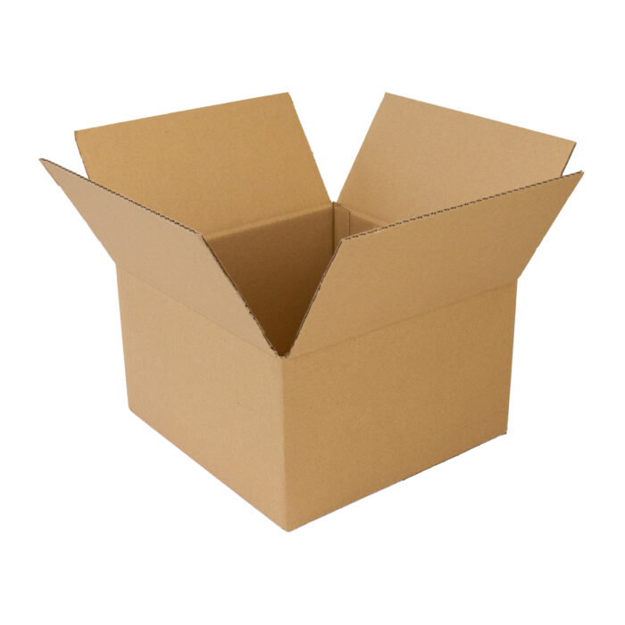 10x10x6 cardboard box open