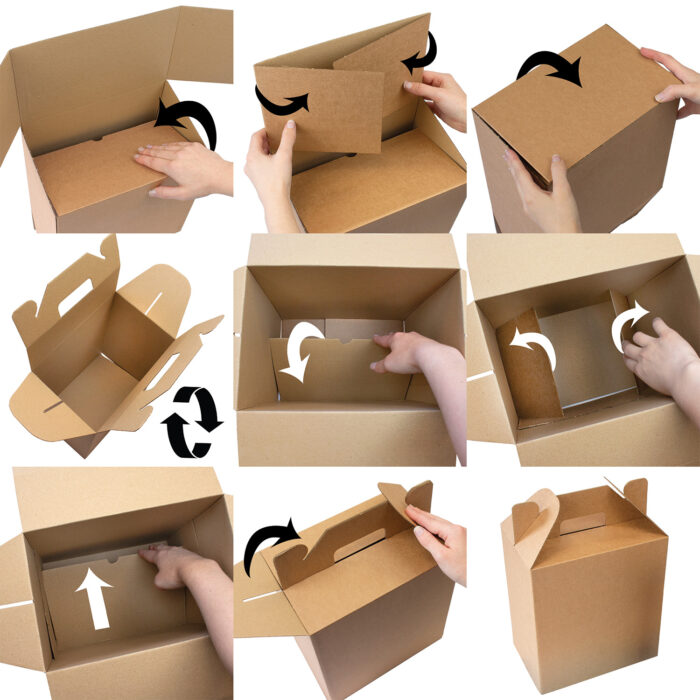 10x7x11 inch cardboard picnic box build instructions