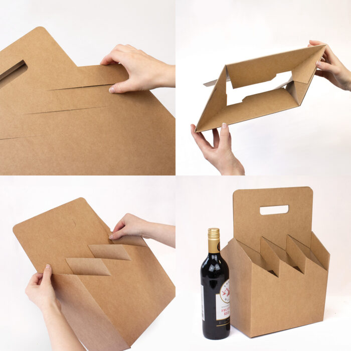 10x7x15" wine bottle carrier instructions