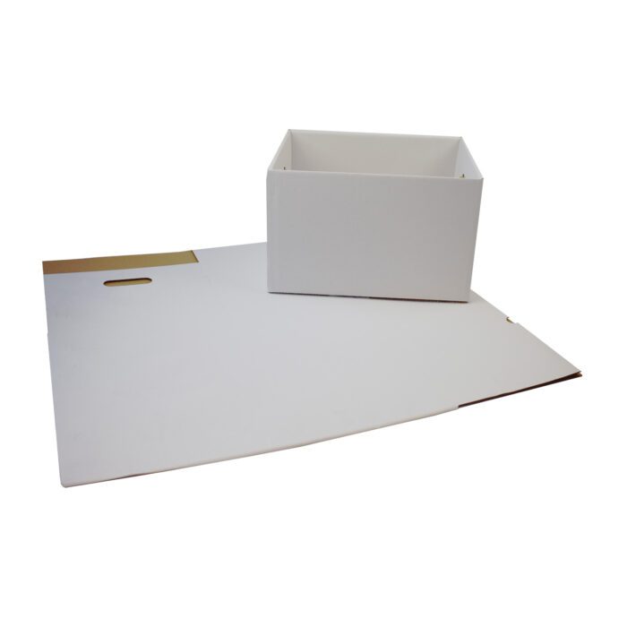 16x13x10 inch archive box shown as a flat box