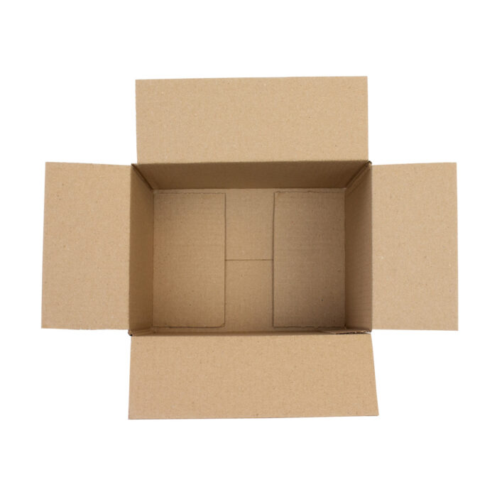 Medium open cardboard shipping box