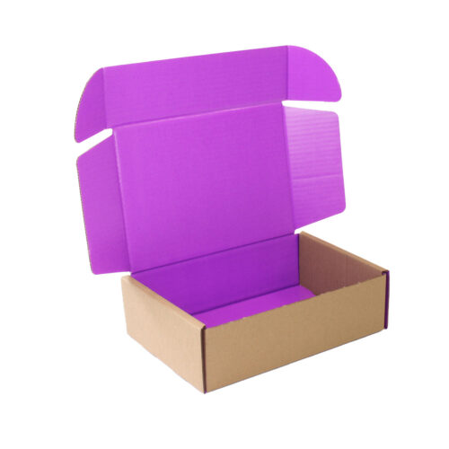 10x7x3” <br> Purple Single Wall Printed Gift Boxes <br>25x18x8cm